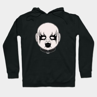 Black Metal Doll Head Hoodie